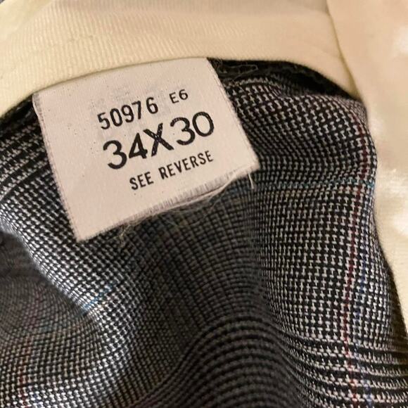 Haggar Imperial Dress Pants Wool Blend‎ Pleated Vintage - Picture 7 of 7